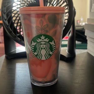 Pink floral tumbler